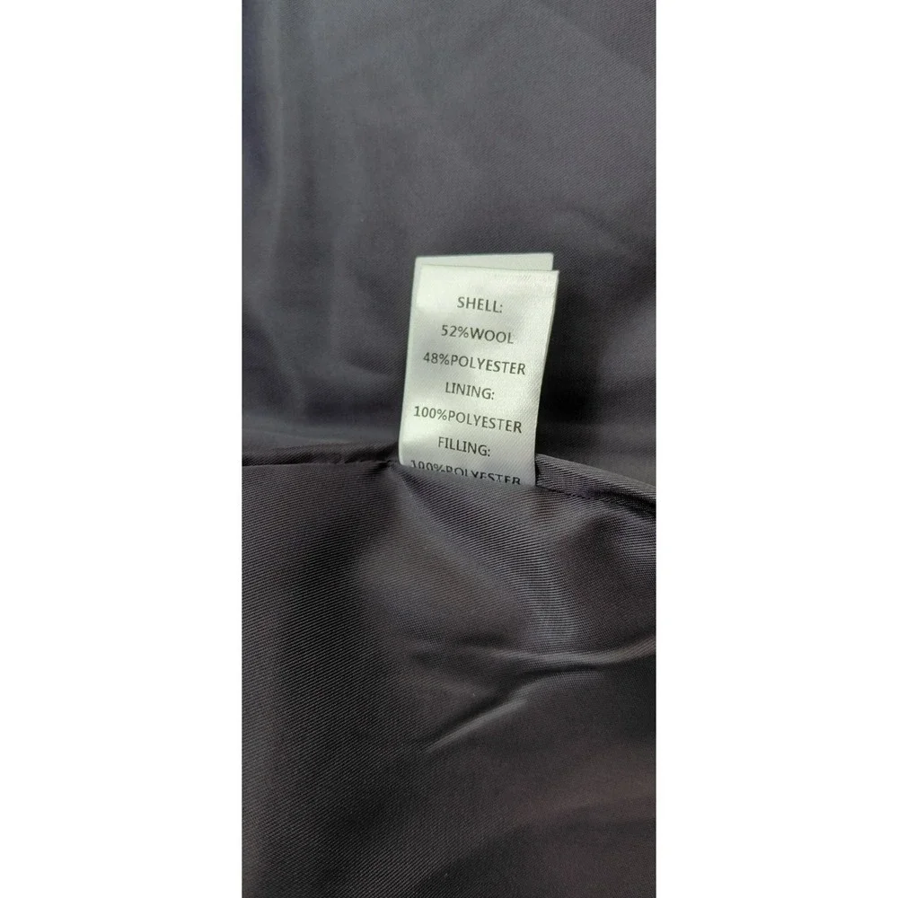 Pronto Uomo Full Zip Blue/Brown Quilted Vest Lined With Inside Pocket SZ L New